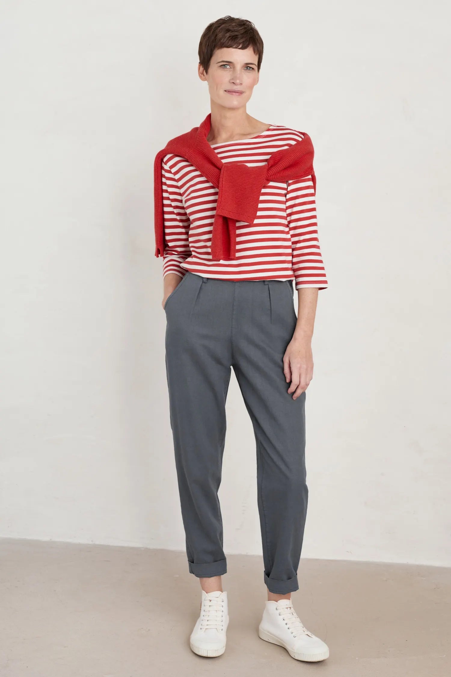Seasalt Nanterrow Trousers - Nickel Trousers Ceremony Elegant