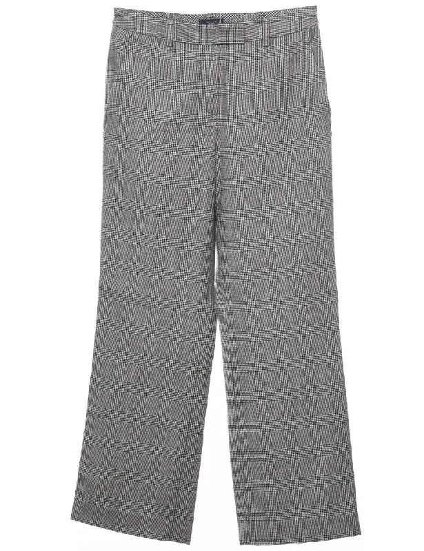 Dark Grey Dogtooth Trousers - W30 L31 Trousers Capri Summer