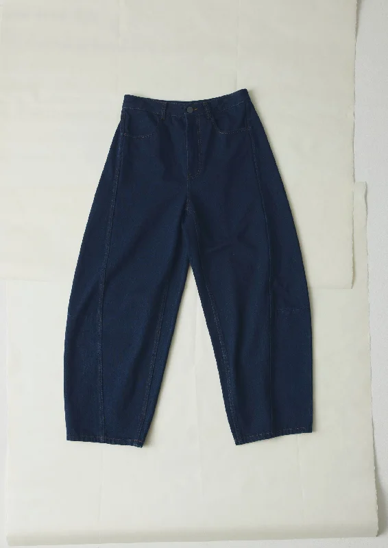 Twisted Seam Japanese Denim Trousers | Indigo Trousers Cargo pockets