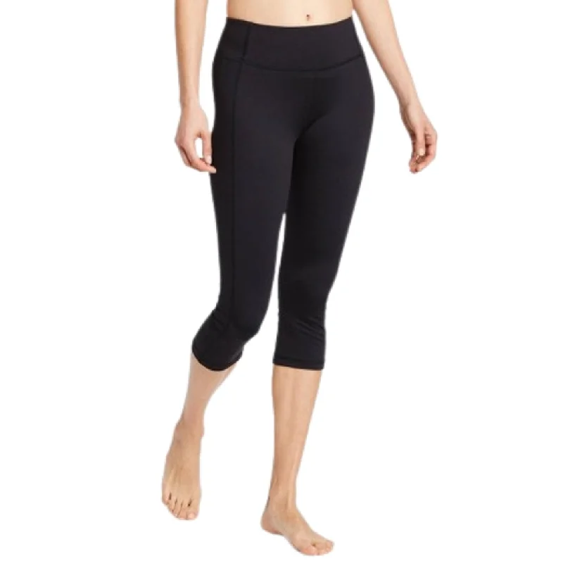 ALL IN MOTION - Simplicity Mid-Rise Capri Leggings Elegant Satin Finish Leggings