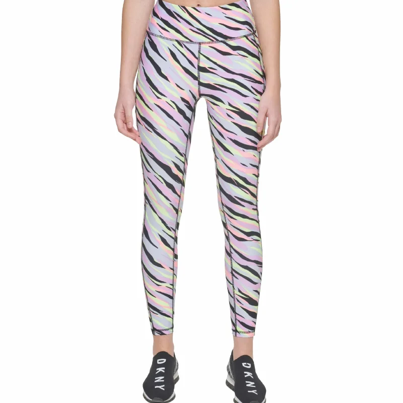 DKNY -  Printed High-Waist 7/8 Leggings Chic Velvet Soft Leggings