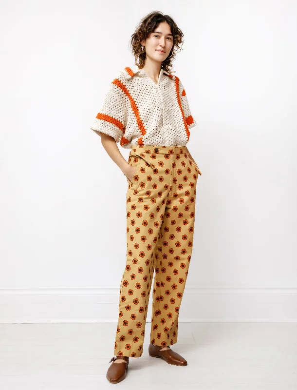 Orange Daisy Trousers Trousers sophisticated sleek