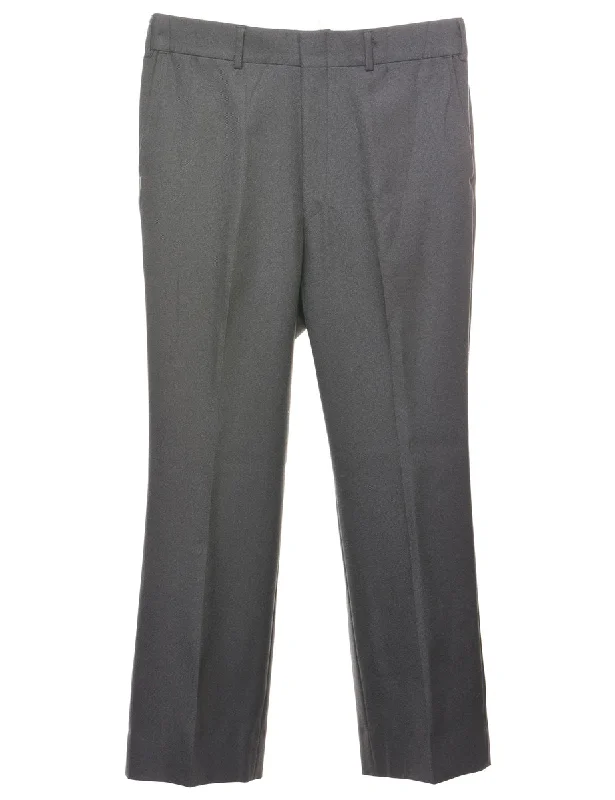 Grey Trousers - W34 L29 Trousers Denim Distressed