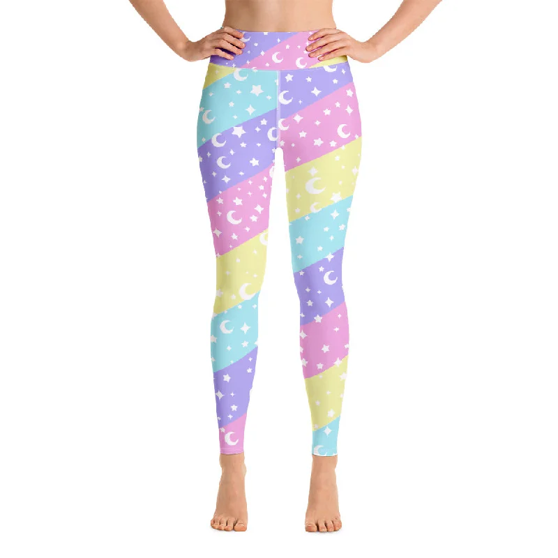 Cosmic Rainbow Yoga Leggings Cozy Warmth Leggings