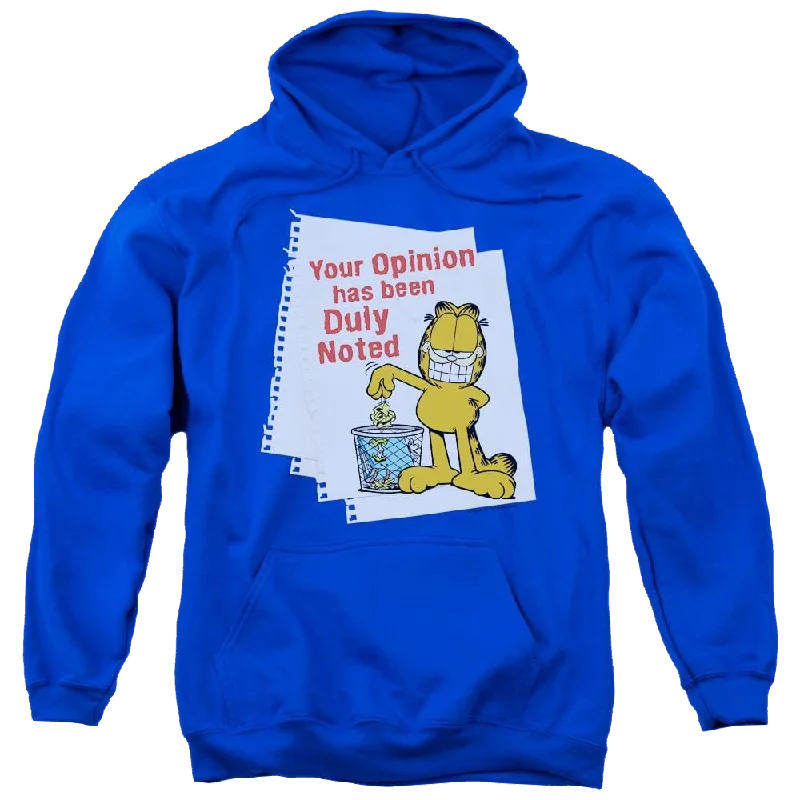 Garfield Duly Noted - Pullover Hoodie Notched Neck Pullover