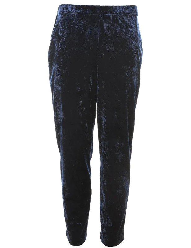 Navy Velvet Trousers - W27 L28 Trousers Review Highly