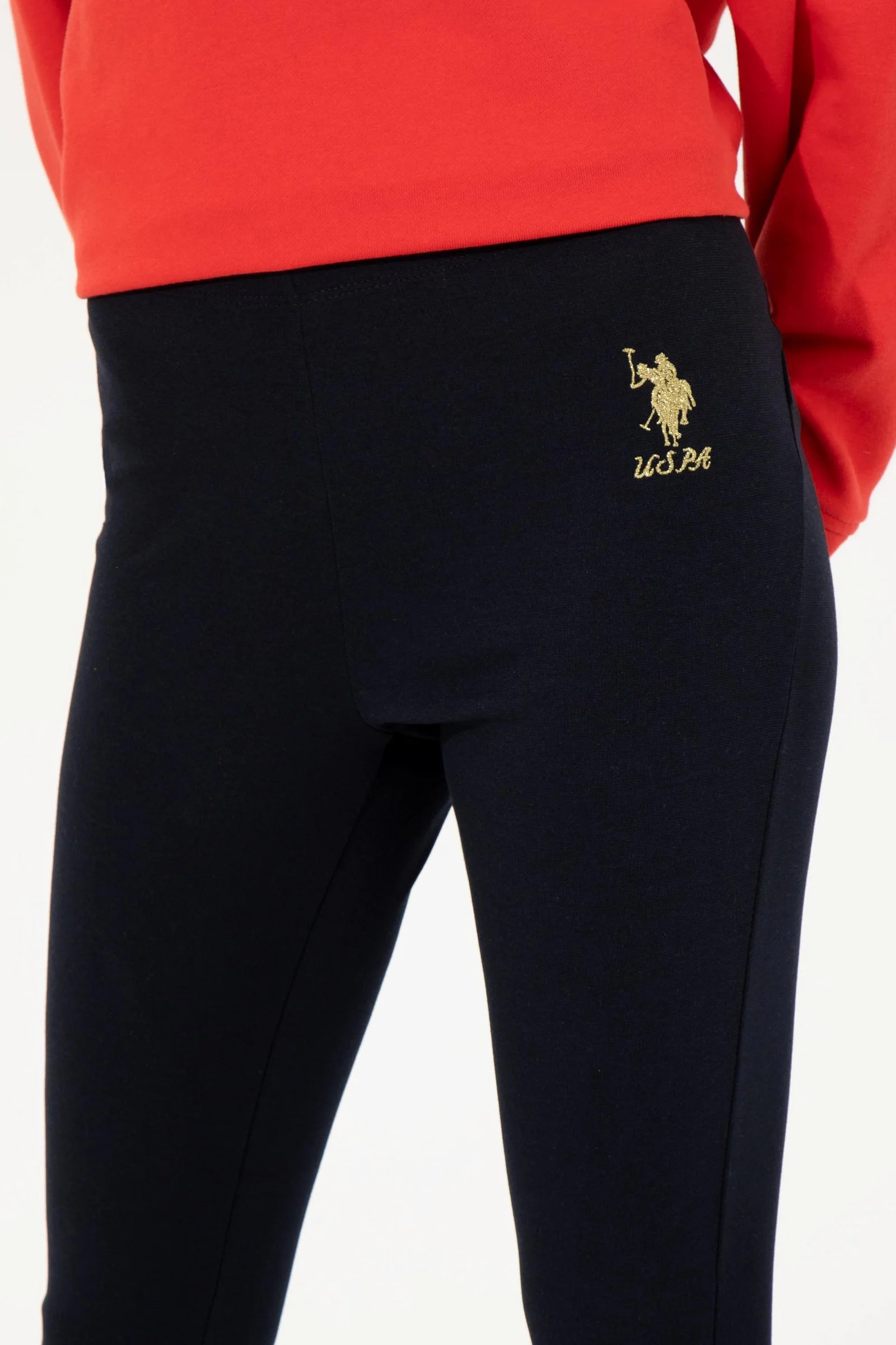 US Polo Assn. Tight Fit Legging with USPA Logo - Women Comfortable Bootcut Workout Leggings US Polo Assn. Tight Fit Legging with USPA Logo - Women Comfortable Bootcut Workout Leggings