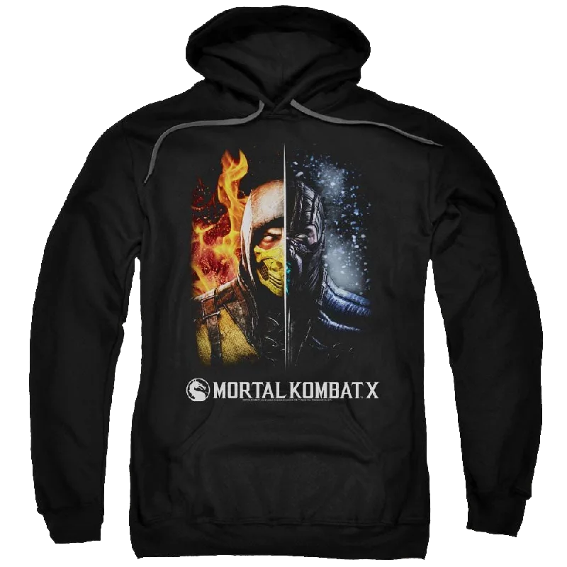 Mortal Kombat Fire And Ice Pullover Hoodie dolman Sleeve Top