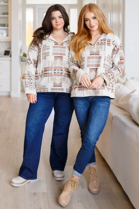 Hazel Blues® | Just Going For It Aztec Hoodie Hoodie with Batwing Sleeves Loose Dramatic Hazel Blues® | Just Going For It Aztec Hoodie Hoodie with Batwing Sleeves Loose Dramatic