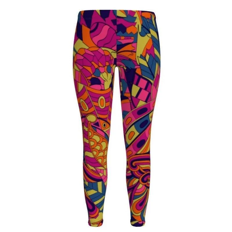 Lina LYCRA® Mid-Rise Leggings Fashionable Printed Legging Pants