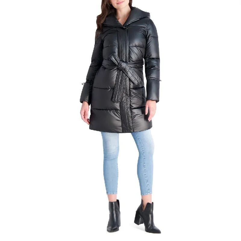 Via Spiga Women's Quilted Mid-Length Puffer Coat with Belted Waist Parka Down Jacket Wool Coat Via Spiga Women's Quilted Mid-Length Puffer Coat with Belted Waist Parka Down Jacket Wool Coat
