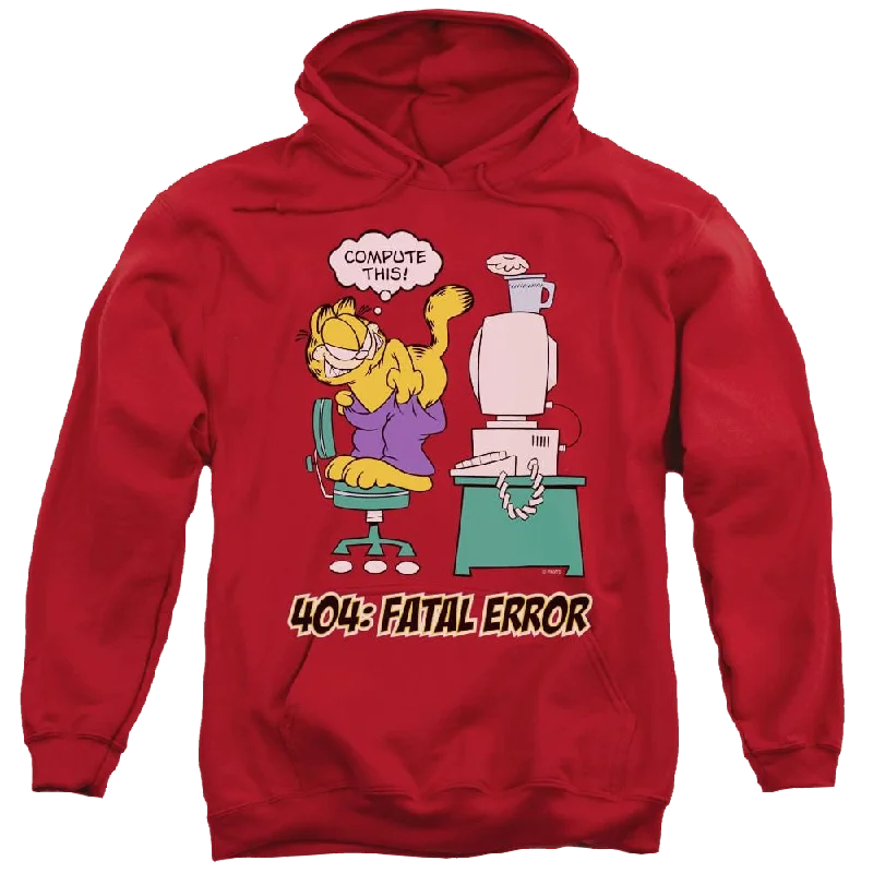 Garfield Compute This - Pullover Hoodie Port Neck Pullover