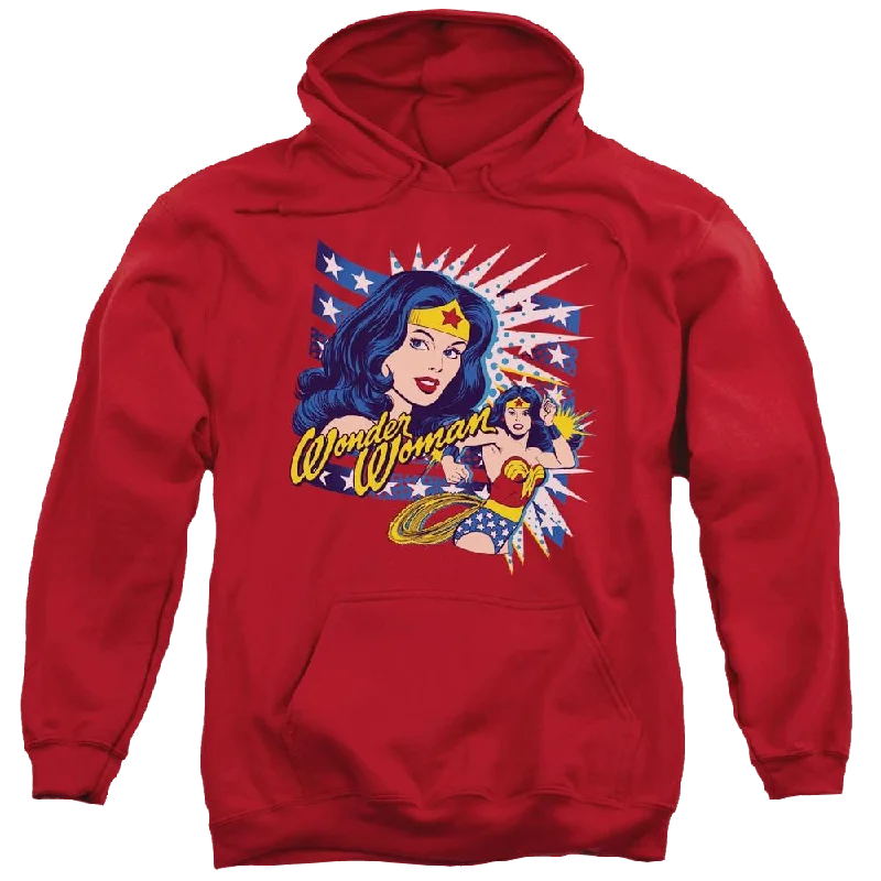DC Comics Pop Art Wonder - Pullover Hoodie Short Puff Sleeve