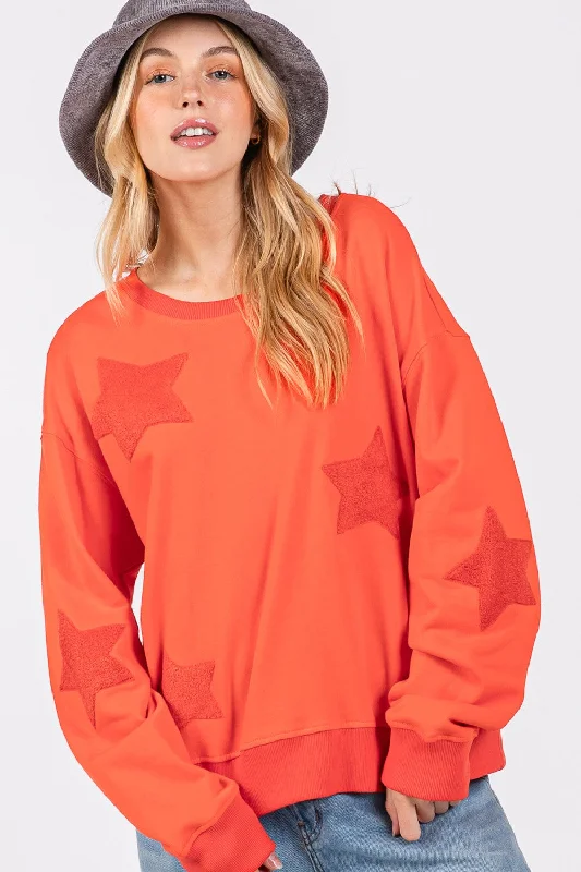 Hazel Blues® | SAGE + FIG Star Patch Long Sleeve Sweatshirt Hoodie Dress Longline Feminine Hazel Blues® | SAGE + FIG Star Patch Long Sleeve Sweatshirt Hoodie Dress Longline Feminine