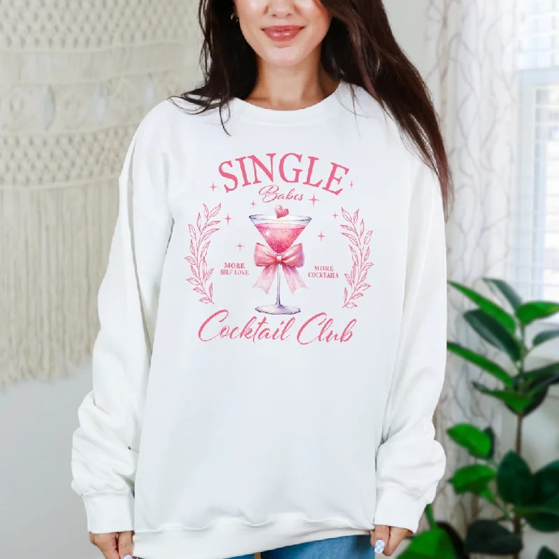 Hazel Blues® | Single Babes Cocktail Club Graphic Sweatshirt Hoodie with Slim Fit Tailored Modern Hazel Blues® | Single Babes Cocktail Club Graphic Sweatshirt Hoodie with Slim Fit Tailored Modern