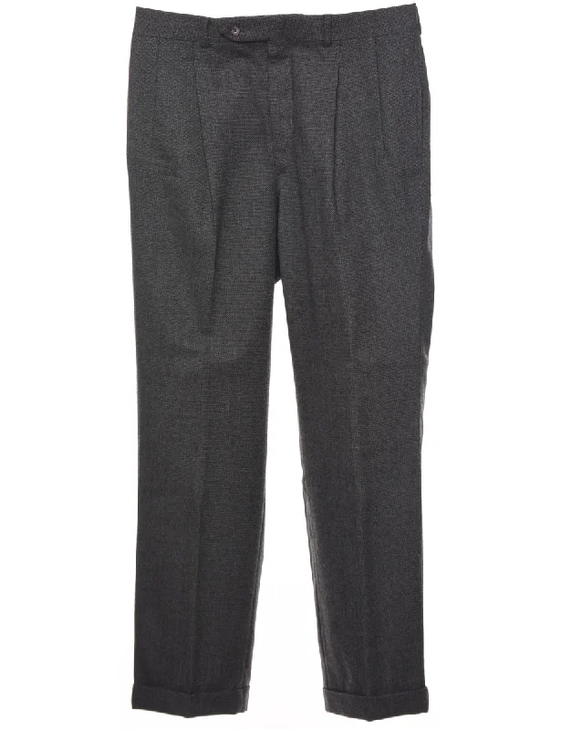Dark Grey Trousers - W33 L31 Trousers stylish elegant