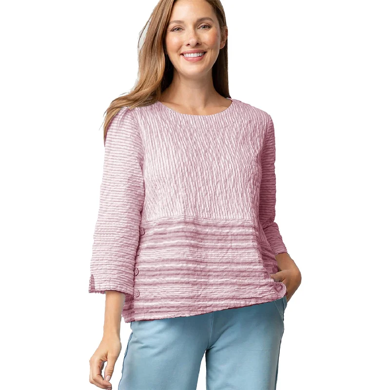 Women's Habitat Summer Stripe Pullover Blush Stripes One Shoulder Top