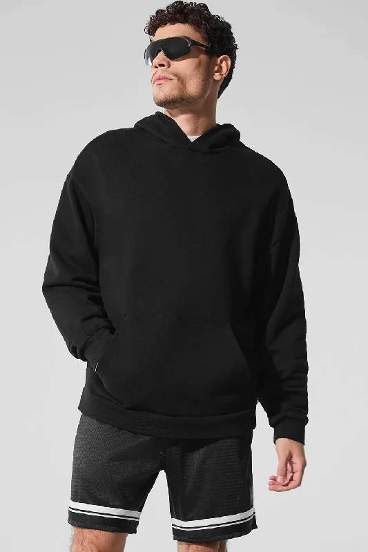 Chill Hoodie - Black Hoodie with Pastel Soft Subtle