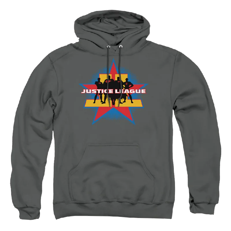 Justice League Stand Tall Pullover Hoodie Jewel Neck Pullover