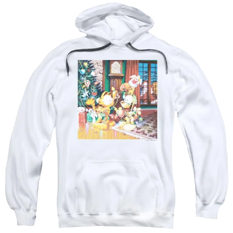Garfield Odie Tree - Pullover Hoodie Cold Shoulder Design