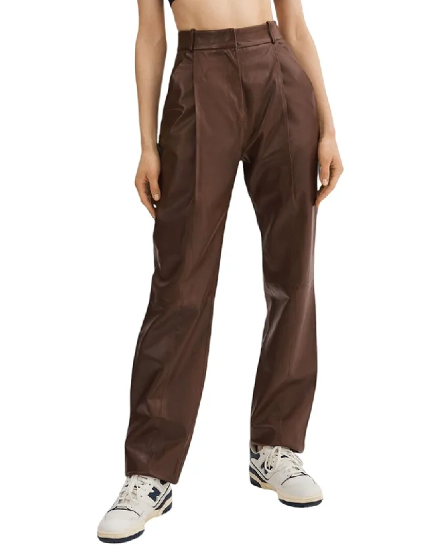 LAMARQUE High Waisted Leather Trouser Trousers Handmade Artisanal