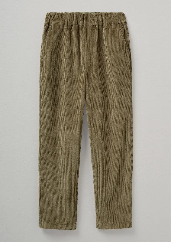 Gabi Organic Cord Pull On Trousers | Dark Pear Trousers luxurious high-end