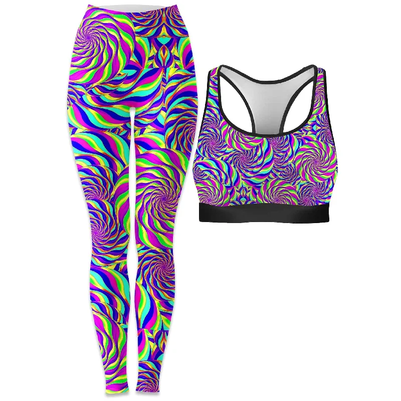 Spinzone Rave Bra and Leggings Combo Comfortable Bootcut Workout Leggings