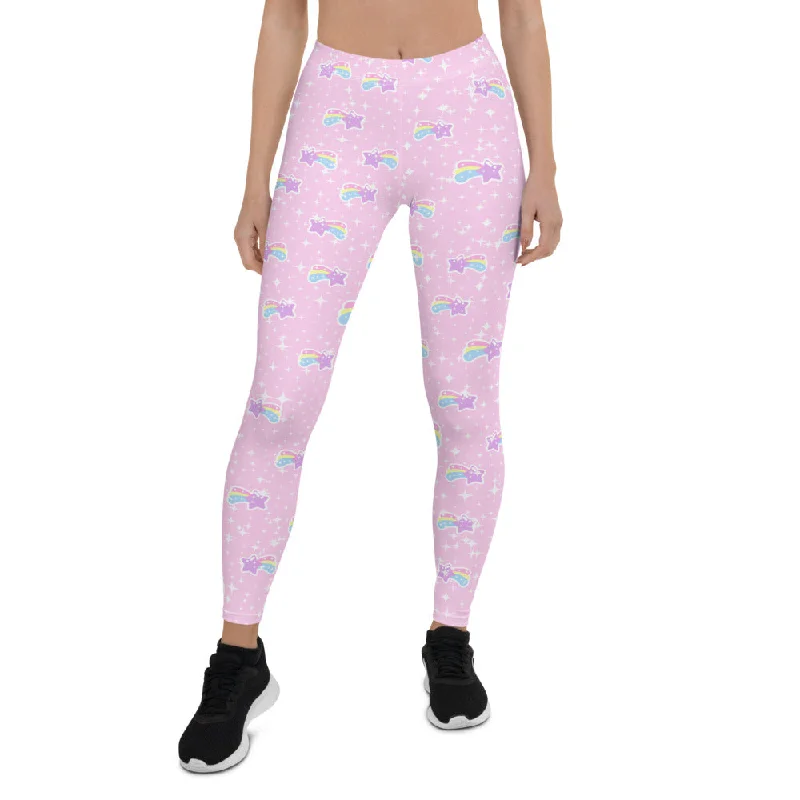 Bubblegum Bunny Shooting Stars Leggings Stylish Capri Leggings