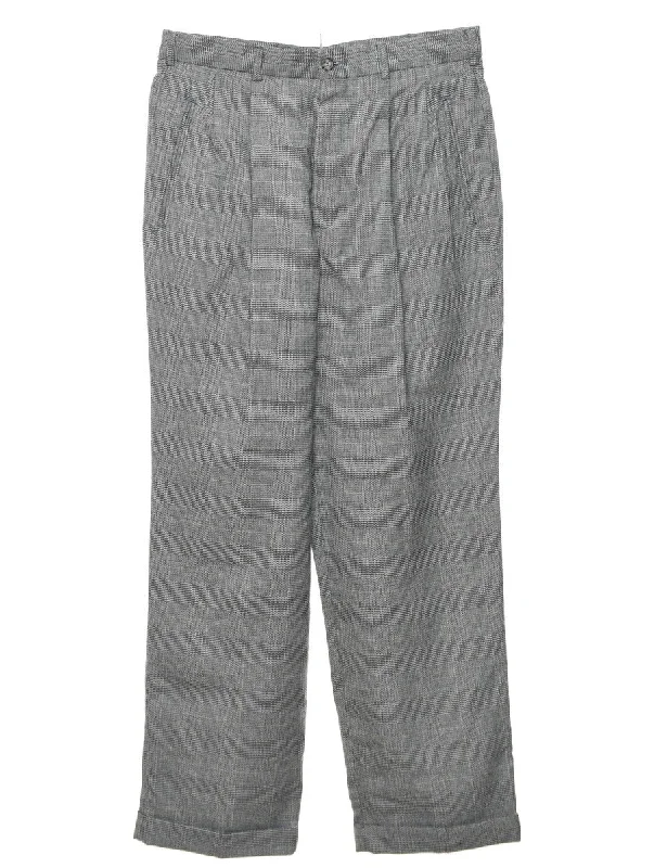 Herringbone Tweed Trousers - W31 L29 Trousers stylish modern
