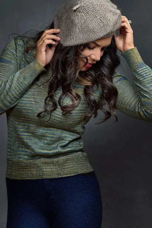 Ziomara woman pullover Bison & Silk Long Bell Sleeve