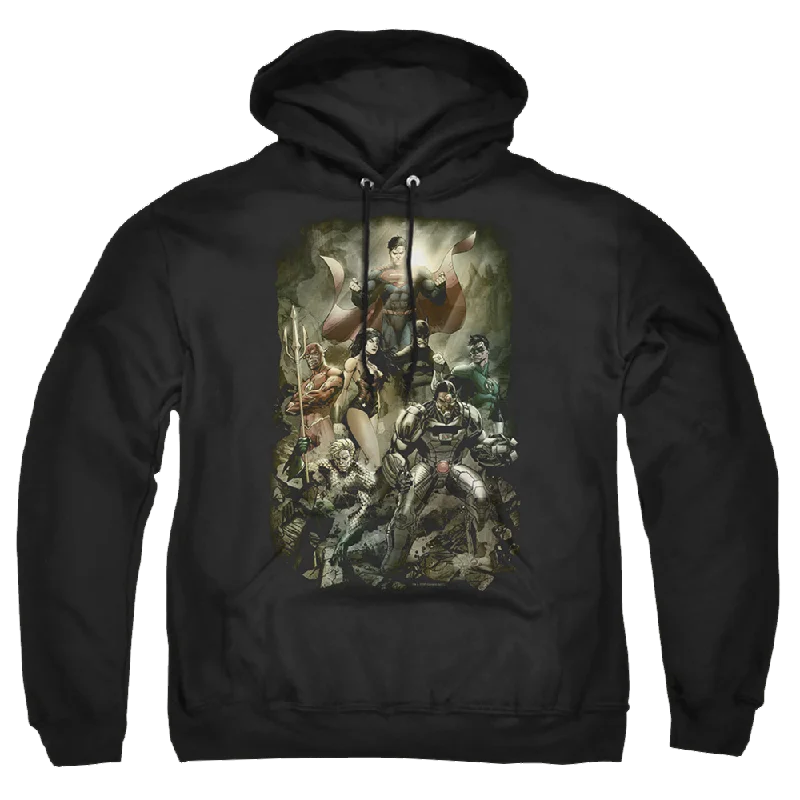 Justice League Aftermath Pullover Hoodie Sarouel Sleeve Pullover