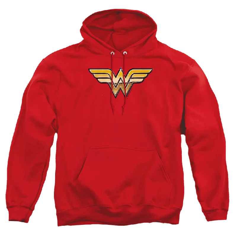 Justice League Golden Pullover Hoodie Port Neck Pullover