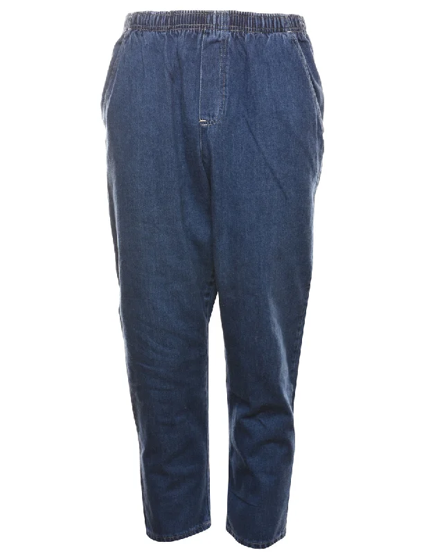 Dark Wash Denim Trousers - W28 L26 Trousers Floral Bohemian