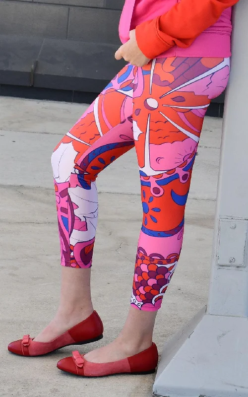 Sameria Capri LYCRA® Mid-Rise Leggings Fashionable Quick-Dry Leggings
