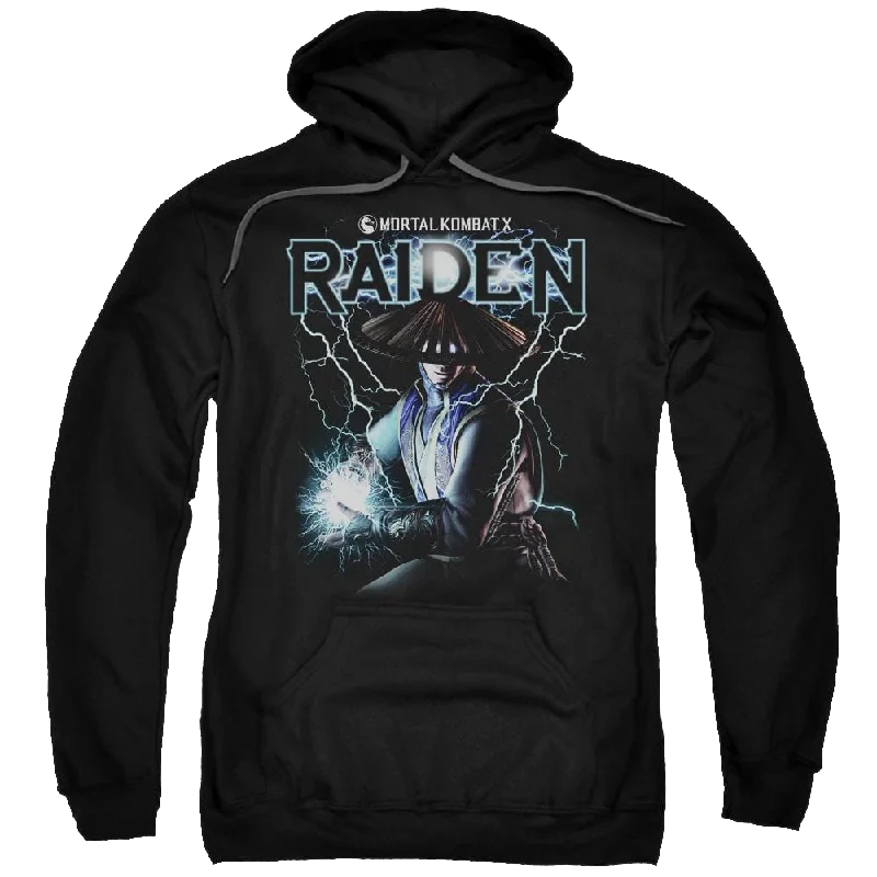 Mortal Kombat Raiden Pullover Hoodie Cold Shoulder Design