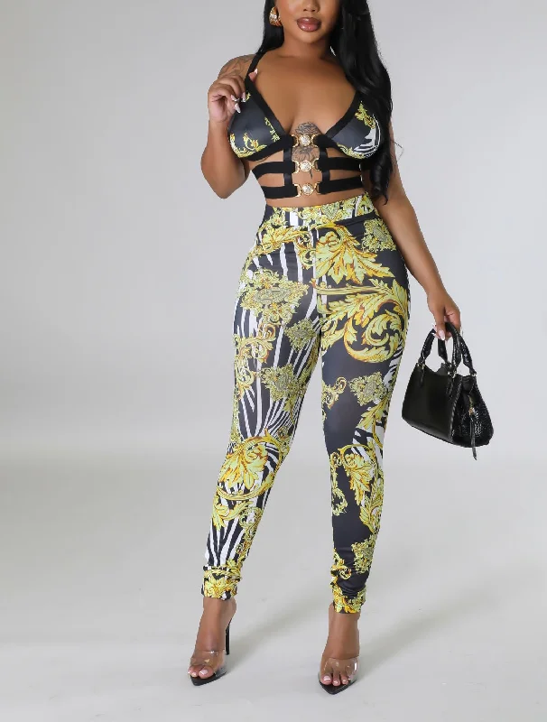 PYT Legging Set Stylish Stretch Print Leggings
