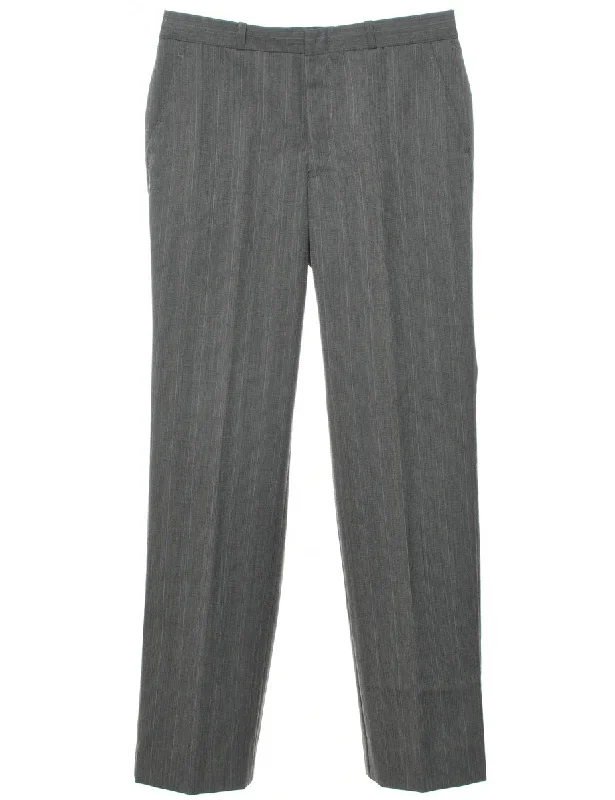 Dark Grey Trousers - W32 L31 Trousers fashionable chic