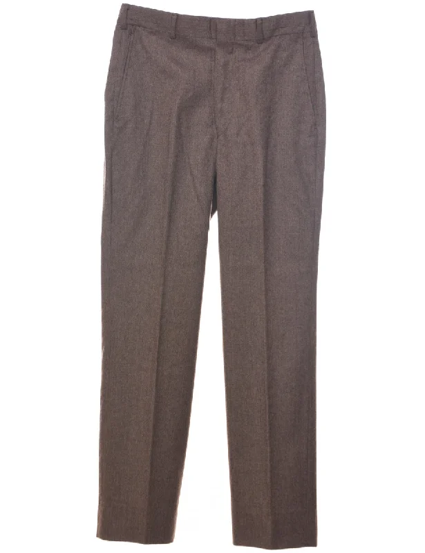 Wool Brown Trousers - W30 L29 Trousers Review Highly