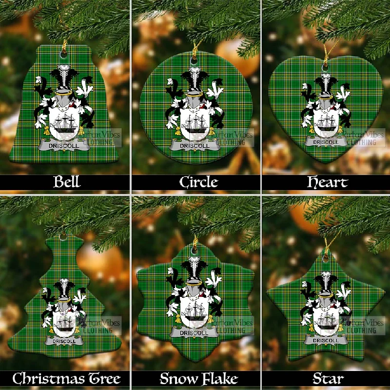 Driscoll Irish Clan Tartan Christmas Ceramic Ornament with Coat of Arms Trench Raincoat Windbreaker Driscoll Irish Clan Tartan Christmas Ceramic Ornament with Coat of Arms Trench Raincoat Windbreaker