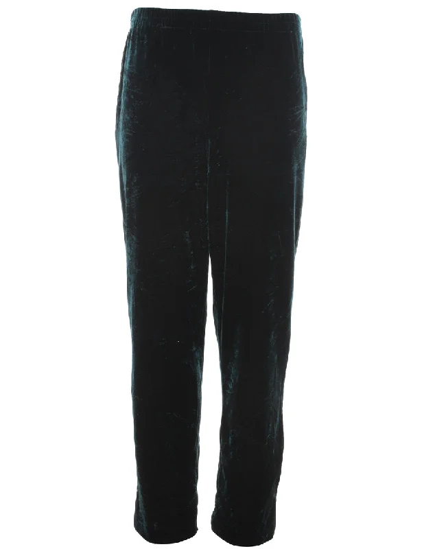 Velvet Dark Green Trousers - W29 L29 Trousers Recommended Stylist