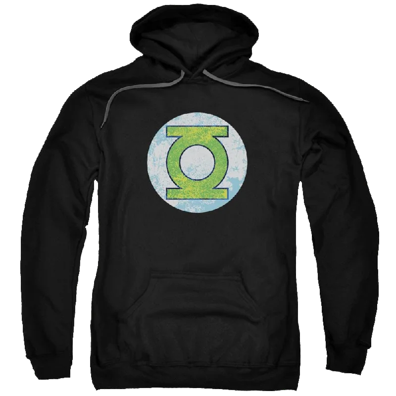DC Comics Gl Neon Distress Logo - Pullover Hoodie Three Quarter Sleeve