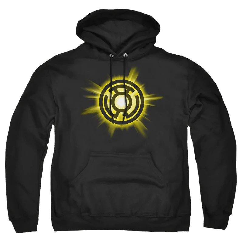 Green Lantern Yellow Glow - Pullover Hoodie Boat Neck Sweater