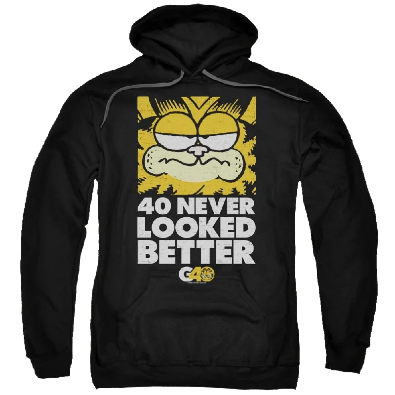 Garfield 40 Looks - Pullover Hoodie Ribbed Crew Neck