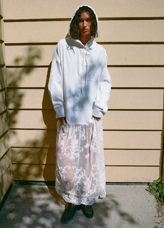 Marja Hoodie Dress Hoodie with Applique Textured Unique