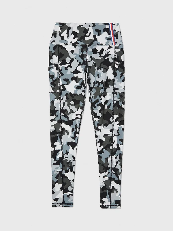 Tommy Hilfiger High Rise Camo Print Leggings - Women Chic Velvet Soft Leggings