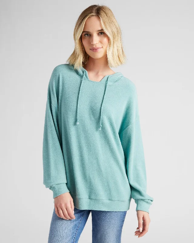 Long Sleeve Plush Drawstring Hoodie Hoodie with Color Block Contrast Stylish