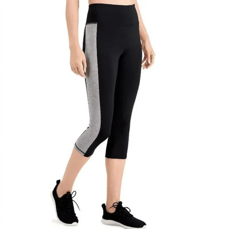 IDEOLOGY -  Essentials Colorblocked Cropped Leggings Chic Printed Yoga Pants