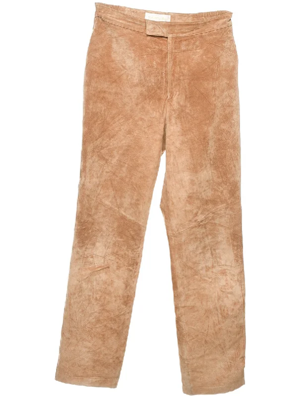 Light Brown Suede Trousers - W30 L30 Trousers Bestseller Popular