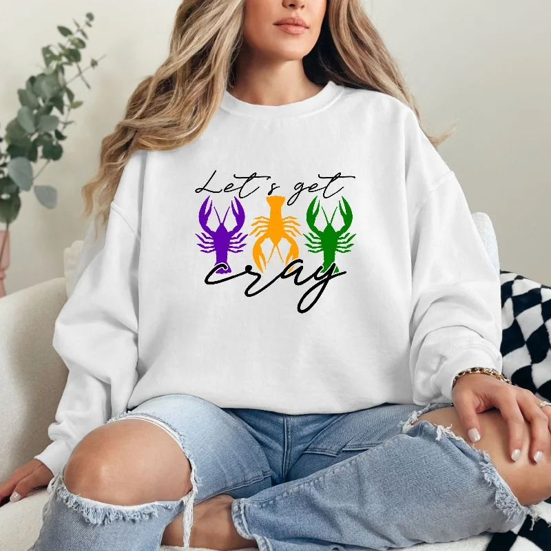 Hazel Blues® | Let's Get Cray Graphic Sweatshirt Hoodie with Zipper Versatile Modern Hazel Blues® | Let's Get Cray Graphic Sweatshirt Hoodie with Zipper Versatile Modern