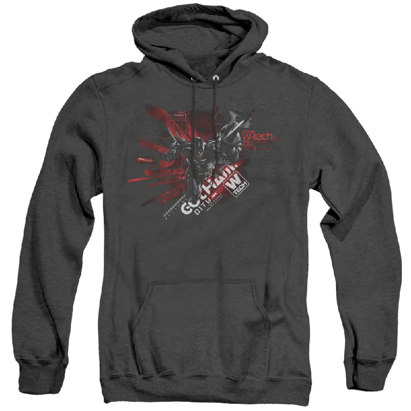 Batman Arkham Knight Ak Tech - Heather Pullover Hoodie Thick Cable Knit